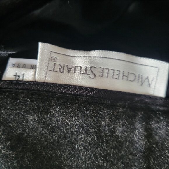 Michelle Stuart Womens Wool Dress Pants Tag 14 Gray Actual size 8 - Picture 4 of 6